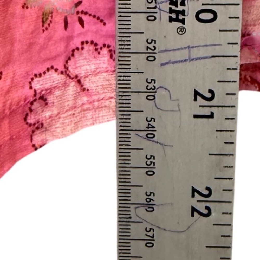 Ulla Johnson Pink Floral Paisley Ruffle Sleeve Cotton Blouse Top Pre-Fall 2022 0 - Picture 8 of 10